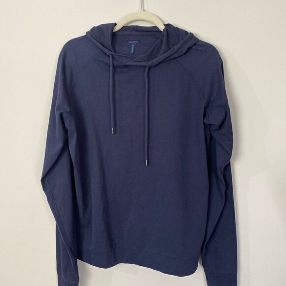 #131 GOOD MAN BRAND navy hooded tee pullover - Picture 5 of 8